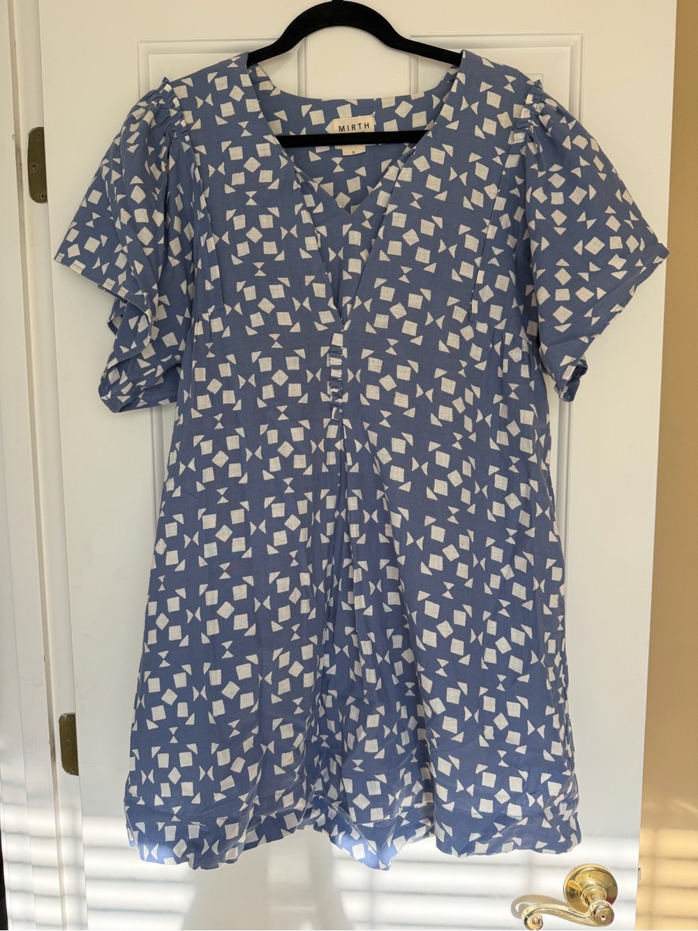 Mirth Blue Geometric Mini Dress